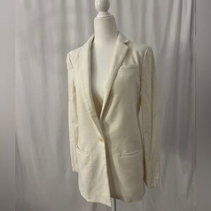 Banana Republic White Knit Blazer